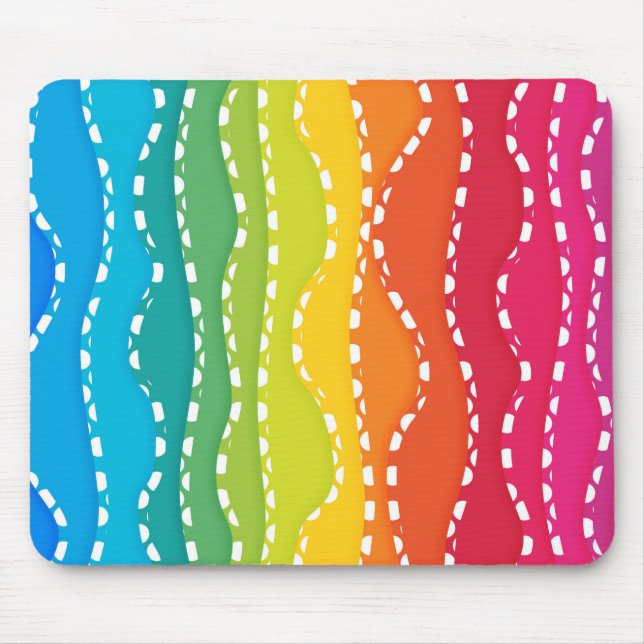 Rainbow Stripes Mouse Pad (Front)