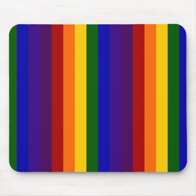 Rainbow Stripes Mouse Pad (Front)