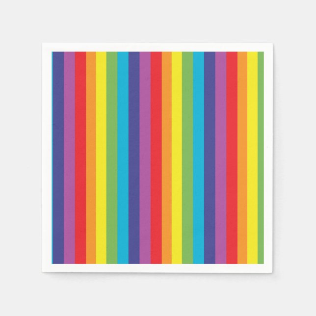 Rainbow Stripes Napkins (Front)