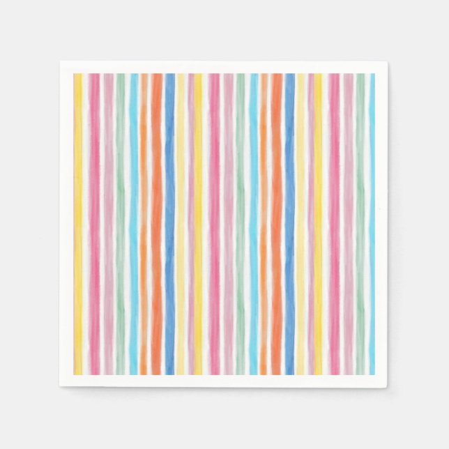 Rainbow Stripes Napkins (Front)