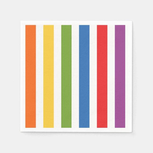 Rainbow Stripes  Napkins (Front)