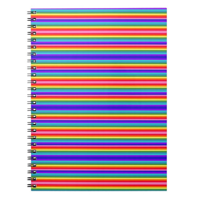 Rainbow Stripes Notebook (Front)