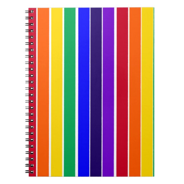 Rainbow Stripes  Notebook (Front)
