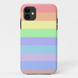 Rainbow Stripes of Pastel Colors iPhone 11 Case