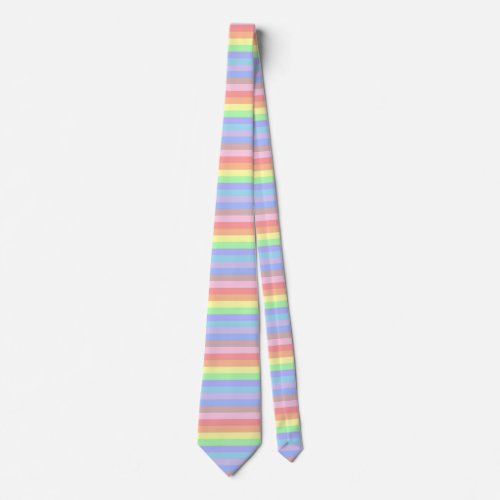 Rainbow Stripes of Pastel Colors Tie