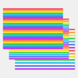 Rainbow Stripes Paper Sheets