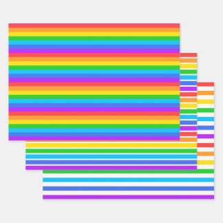 Rainbow Stripes Paper Sheets