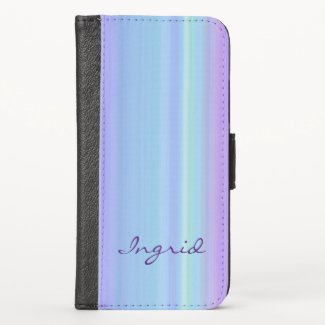 Rainbow Stripes Pastel iPhone X Wallet Case