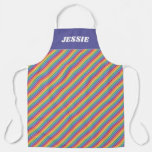 Rainbow Stripes Pattern Apron