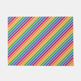 Rainbow Stripes Pattern Doormat