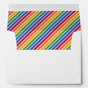 Rainbow Stripes Pattern Envelope