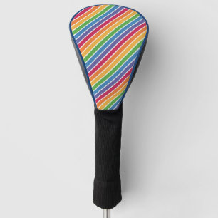 Rainbow Stripes Pattern Golf Head Cover