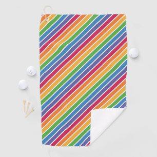 Rainbow Stripes Pattern Golf Towel