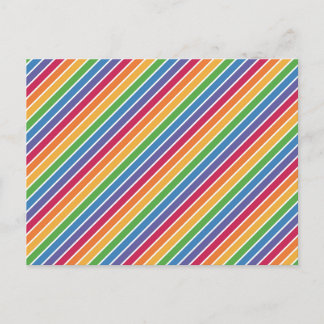 Rainbow Stripes Pattern Holiday Postcard