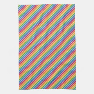 Rainbow Stripes Pattern Kitchen Towel