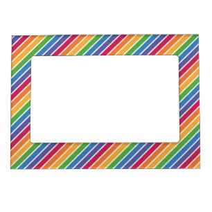 Rainbow Stripes Pattern Magnetic Frame