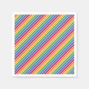 Rainbow Stripes Pattern Napkins