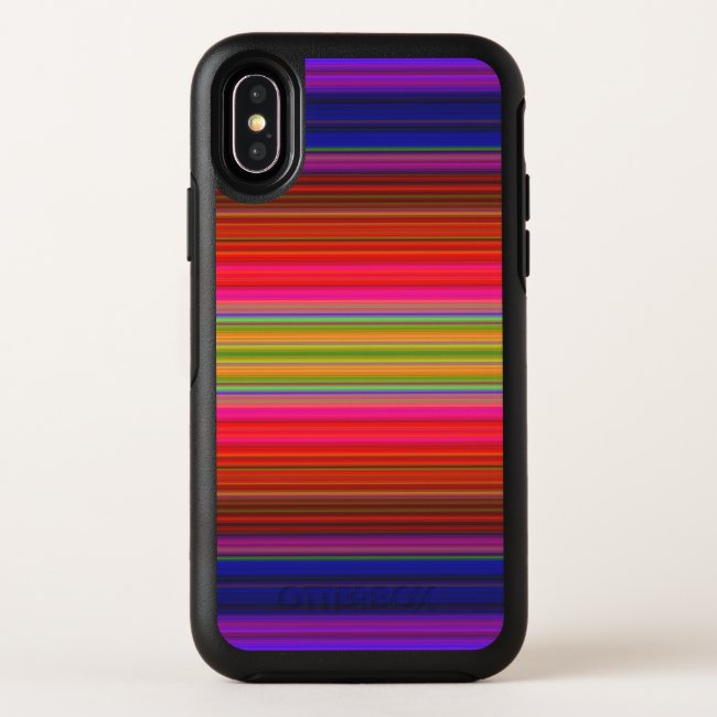 Rainbow Stripes Pattern OtterBox iPhone X Case