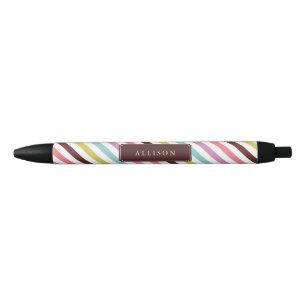 Rainbow Stripes Pattern Personalized Pen