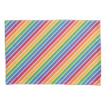 Rainbow Stripes Pattern Pillow Case