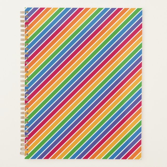 Rainbow Stripes Pattern Planner (Front)