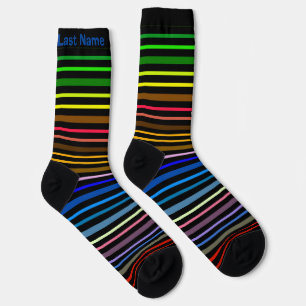 Rainbow Stripes - Personalizable  Socks