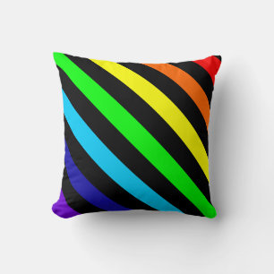 Rainbow Stripes Pillow