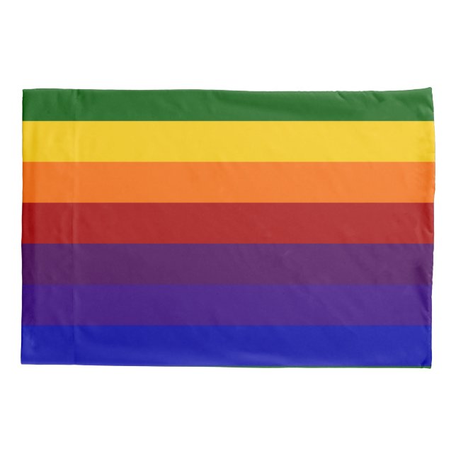 Rainbow Stripes Pillow Case (Back)