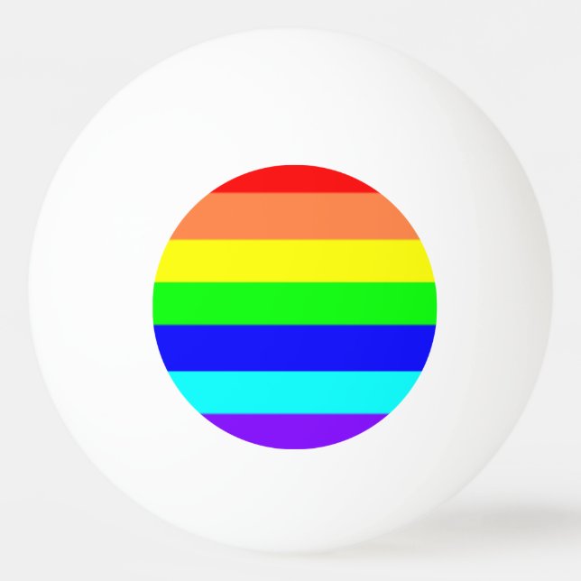 Rainbow Stripes Ping-Pong Ball (Front)
