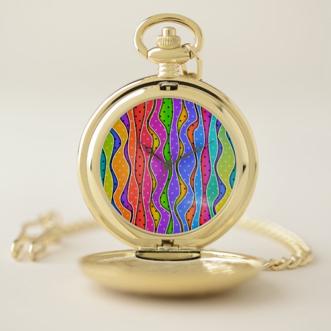 RAINBOW STRIPES POCKET WATCH (Inside)