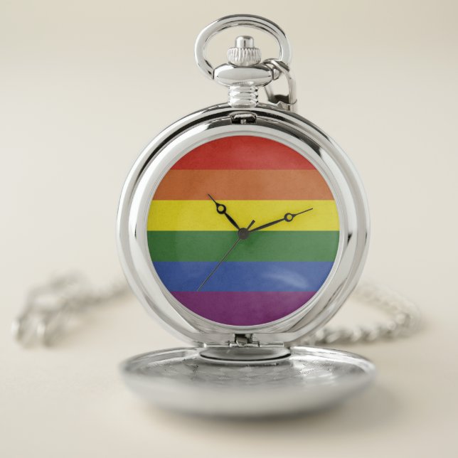 Rainbow stripes pocket watch (Inside)