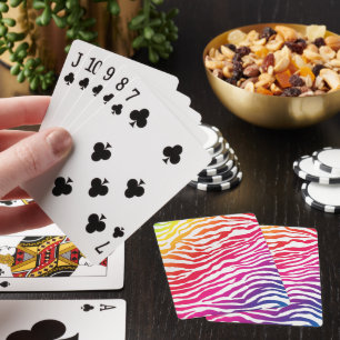 Rainbow Stripes Poker Cards