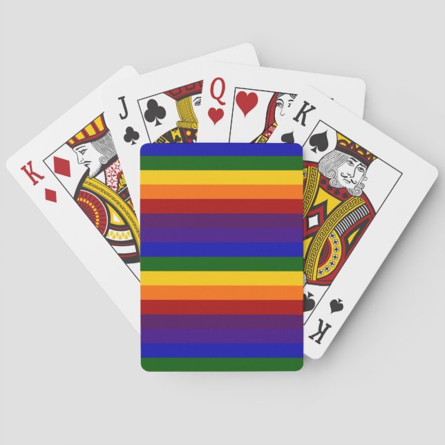 Rainbow Stripes Poker Cards (Back)