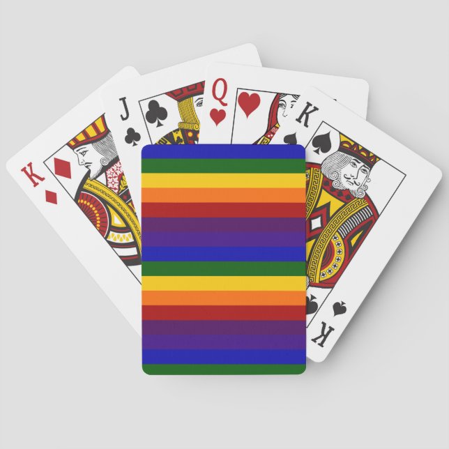 Rainbow Stripes Poker Cards (Back)