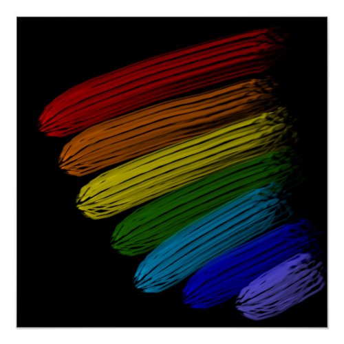 Rainbow stripes poster