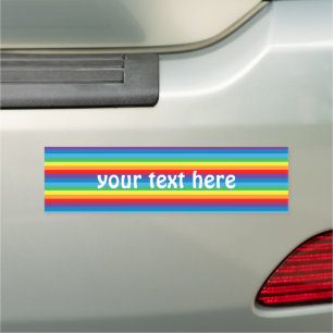 Rainbow Stripes Pride LGBTQ Car Magnet