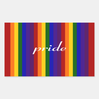 Rainbow Stripes Rectangular Sticker