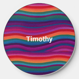 Rainbow Stripes Representing Pride Wireless Charger