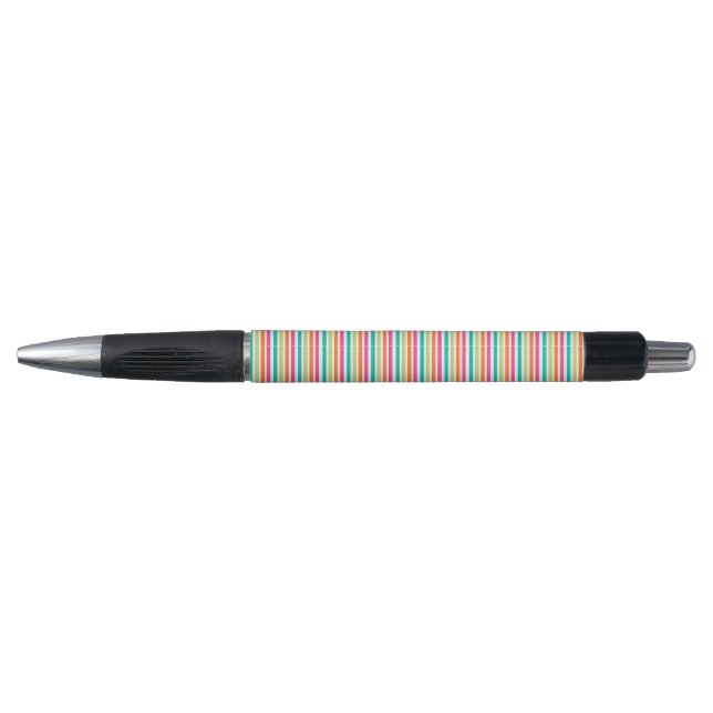 Rainbow stripes retro fun pattern pen (Front)