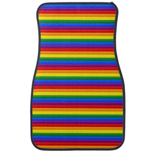 Rainbow stripes seamless pattern car mat