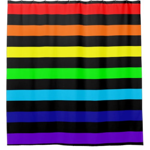 Rainbow Stripes Shower Curtain