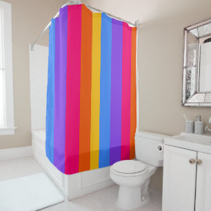 Rainbow Stripes Shower Curtain