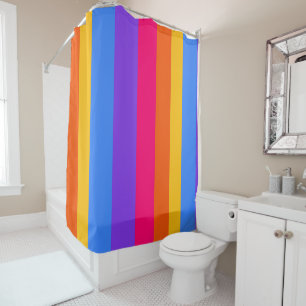 Rainbow Stripes Shower Curtain