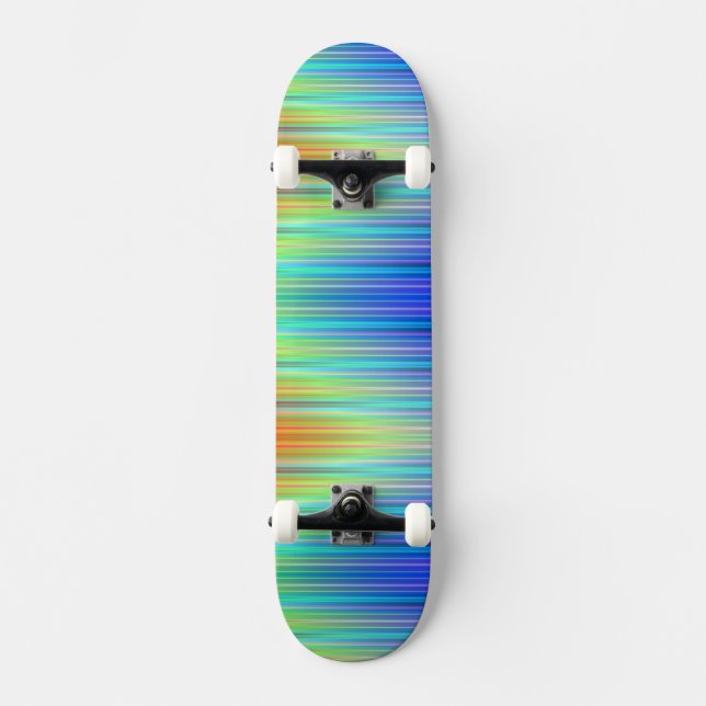 Rainbow Stripes Skateboard (Front)