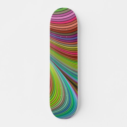 rainbow stripes skateboard