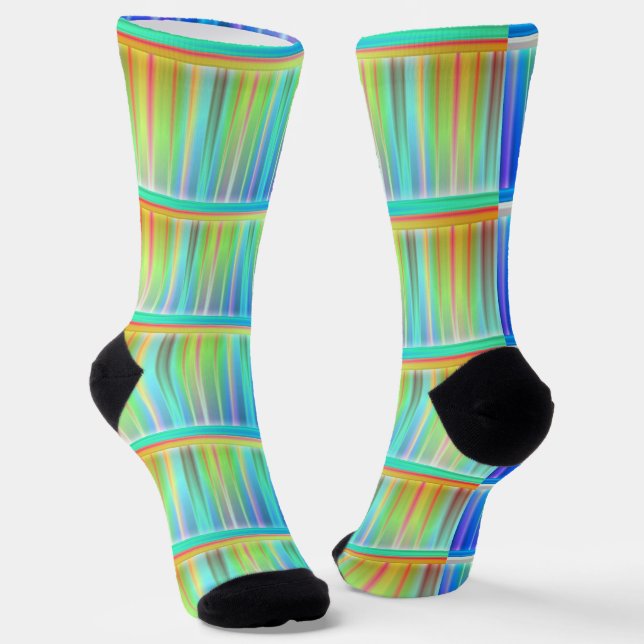 Rainbow Stripes Socks (Angled)