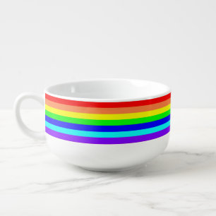 Rainbow Stripes Soup Mug