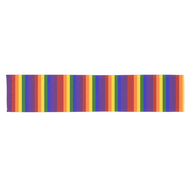 Rainbow Stripes Table Runner (Horizontal)