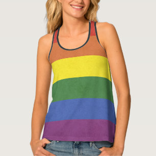 Rainbow stripes tank top