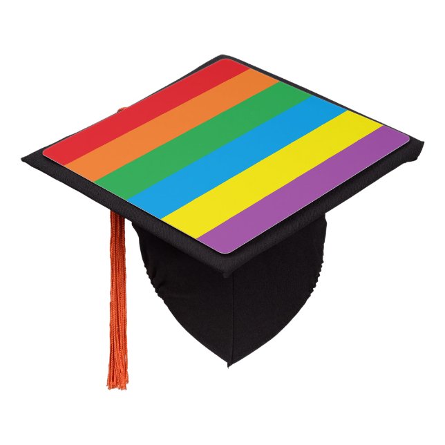 "Rainbow Stripes" Tassel Topper (Angled)